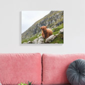 Braunochse Leinwanddruck (Insitu (Wohnzimmer))