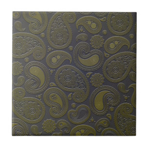 Braunpaisley-Design Fliese