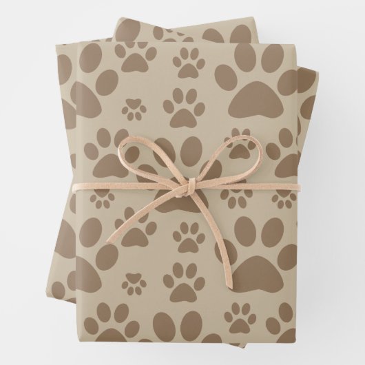 Braunpaw-Druckmuster Geschenkpapier Set (Beispiel)