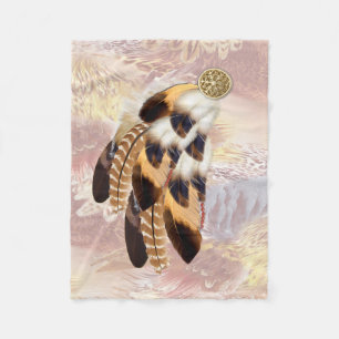 Braunpelikan- oder Habichtsfedern  Bestes-Mann-Ges Fleecedecke