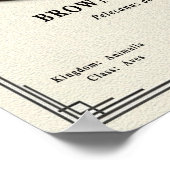 Braunpelikan Zoologie Poster (Ecke)