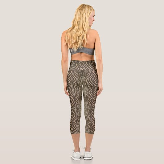 Braunretro Capri Leggings (Rückseite)