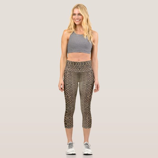 Braunretro Capri Leggings (Vorderseite)