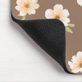 Braunrosé-Cream Floral Mousepad (Ecke)