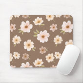 Braunrosé-Cream Floral Mousepad (Mit Mouse)