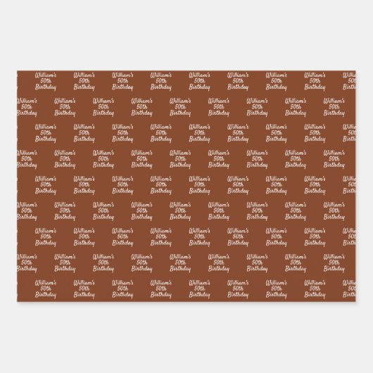 Braunrost Geschenkpapier Set (Vorderseite 2)