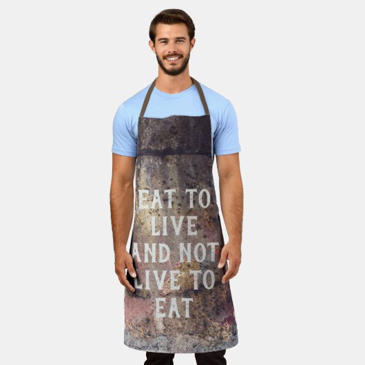 Braunrostmuster Schürze (Getragen)