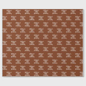 Braunrostname Geschenkpapier (Flach)