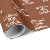 Braunrostname Geschenkpapier (Rolleneckpunkt)