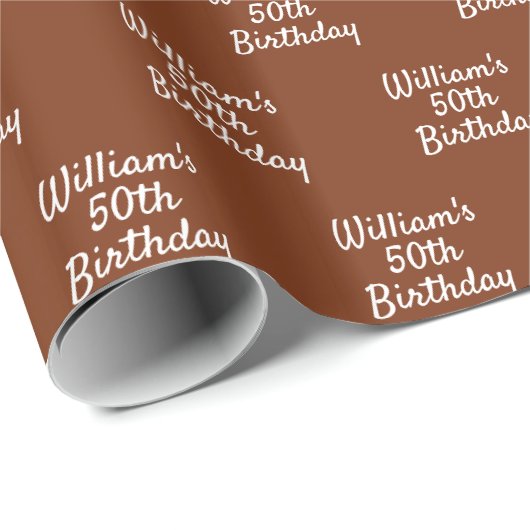 Braunrostname Geschenkpapier (Rolleneckpunkt)