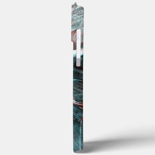 Braunrot bis blau pixelig trockene Textur Case-Mate iPhone Hülle (Rückseite / Links)