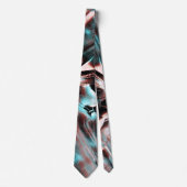 Braunrot bis blau pixelig trockene Textur Krawatte (Vorderseite)