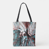 Braunrot bis blau pixelig trockene Textur Tasche (Rückseite)
