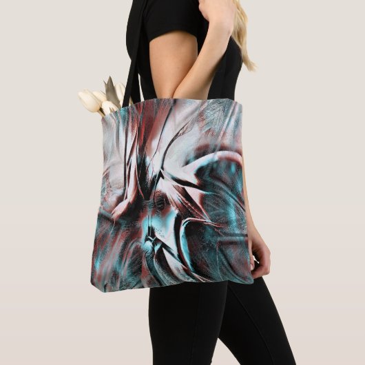 Braunrot bis blau pixelig trockene Textur Tasche (Von Nahem)