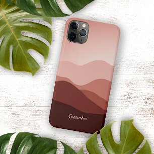 Braunroter Blush-Pfirsich-Orange-Abstrakte Kunst iPhone 16 Pro Max Hülle