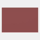 Braunroter Sommer Herbst Trend Solidfarbe Geschenkpapier Set (Vorderseite 3)