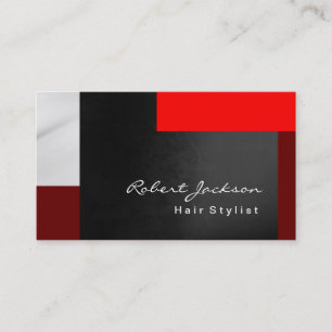 Braunrötliches Grau Haarstyling Visagist Visitenkarte