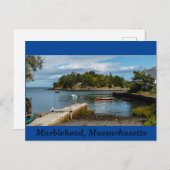 Braun's Island, Marblehead, Massachusetts. Feiertagspostkarte (Vorne/Hinten)