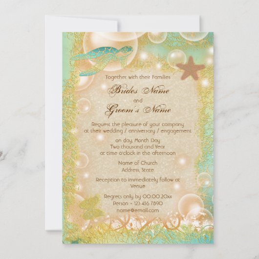 Braunschildkröte Einladung (Rückseite)