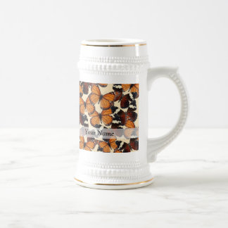 Braunschmetterlingsmuster Bierglas