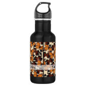 Braunschmetterlingsmuster Edelstahlflasche (Vorderseite)