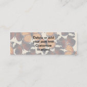 Braunschmetterlingsmuster Mini Visitenkarte (Rückseite)