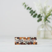 Braunschmetterlingsmuster Mini Visitenkarte (Stehend Vorderseite)