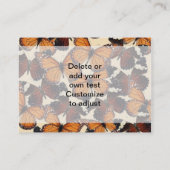 Braunschmetterlingsmuster Visitenkarte (Rückseite)