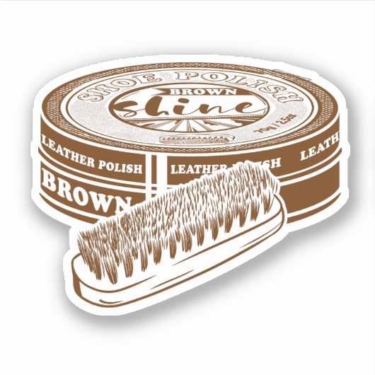 Braunschuhpolster Aufkleber (Vorderseite)