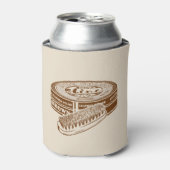 Braunschuhpolster Dosenkühler (Kanne Vorderseite)