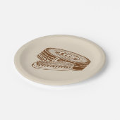 Braunschuhpolster Pappteller (Schrägansicht)