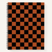 Braunschwarz Geländermuster Notizblock (Vorderseite)