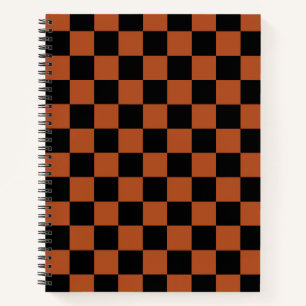 Braunschwarz Geländermuster Notizblock