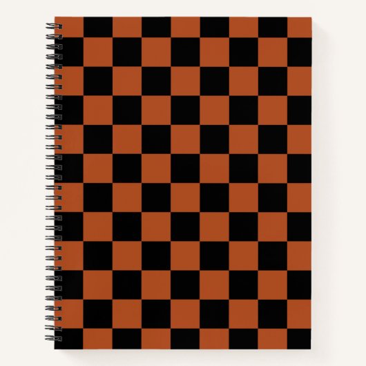 Braunschwarz Geländermuster Notizblock (Vorderseite)