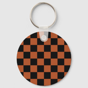 Braunschwarz Geländermuster Schlüsselanhänger