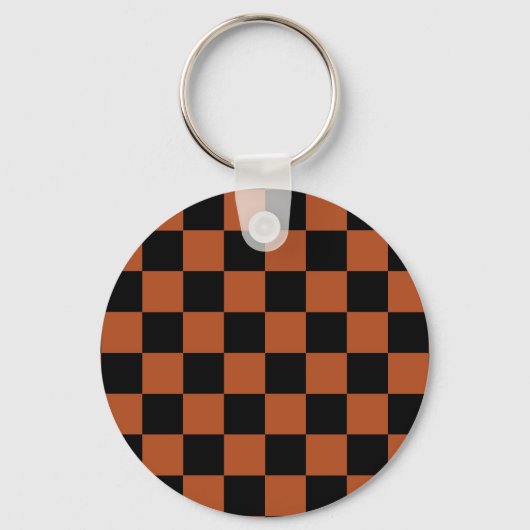 Braunschwarz Geländermuster Schlüsselanhänger (Vorderseite)