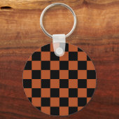 Braunschwarz Geländermuster Schlüsselanhänger (Vorderseite)