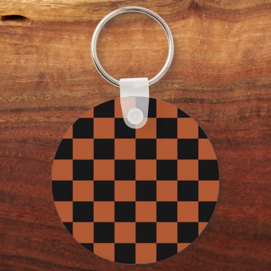 Braunschwarz Geländermuster Schlüsselanhänger (Vorderseite)