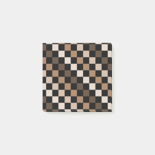 Braunschwarz Kegelter Minimalistischer Retro Post-it Klebezettel
