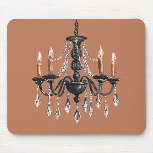 Braunschwarzer Kronleuchter Mousepad (Vorne)