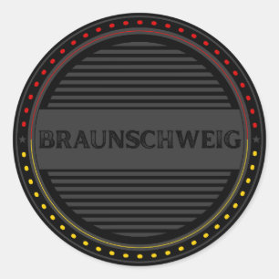 Braunschweig City Pride Emblem – Deutsche Identitä Runder Aufkleber