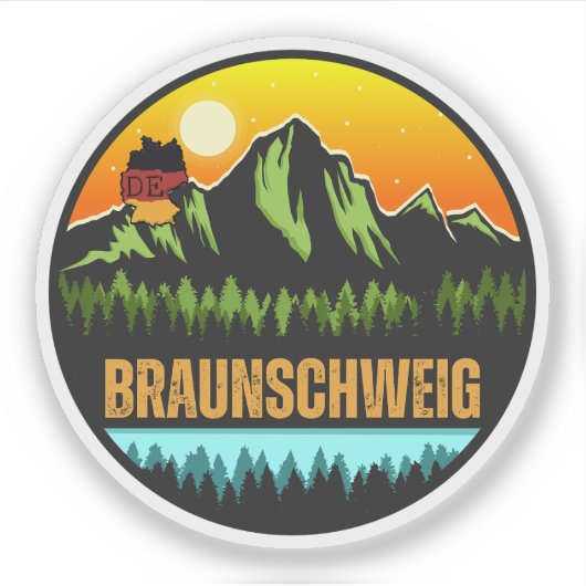 Braunschweig, Deutschland Aufkleber (Vorderseite)