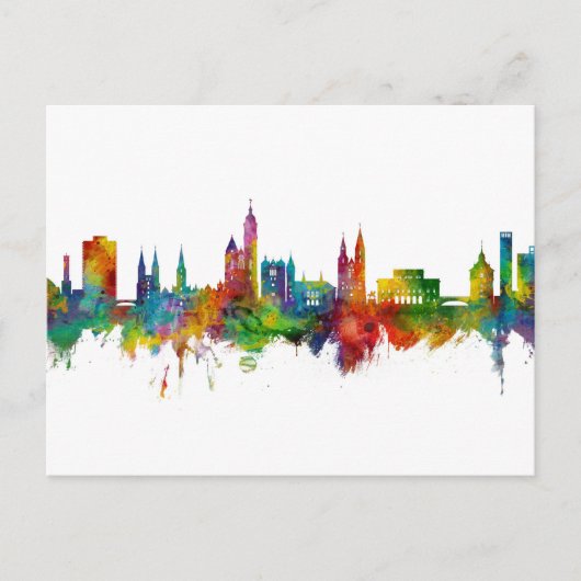 Braunschweig Deutschland Skyline Postkarte (Vorderseite)