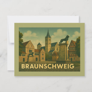 Braunschweig Deutschland Stadt Kunst Postkarte