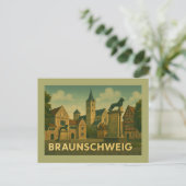 Braunschweig Deutschland Stadt Kunst Postkarte (Stehend Vorderseite)