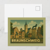 Braunschweig Deutschland Stadt Kunst Postkarte (Vorne/Hinten)