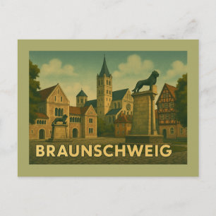Braunschweig Deutschland Stadt Kunst Postkarte