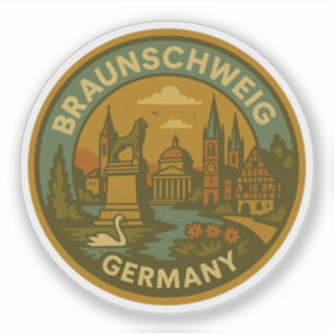 Braunschweig Deutschland Stadtansicht Aufkleber