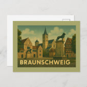 Braunschweig Germany City Art Postkarte (Vorne/Hinten)