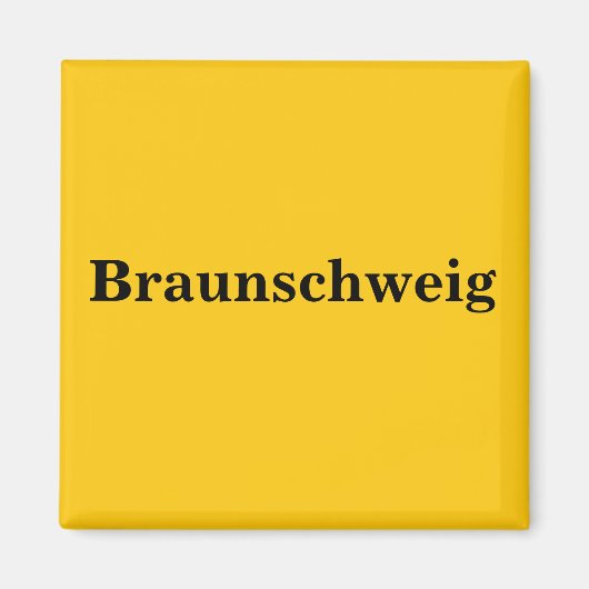 Braunschweig Schild Gold Gleb Magnet (Vorne)